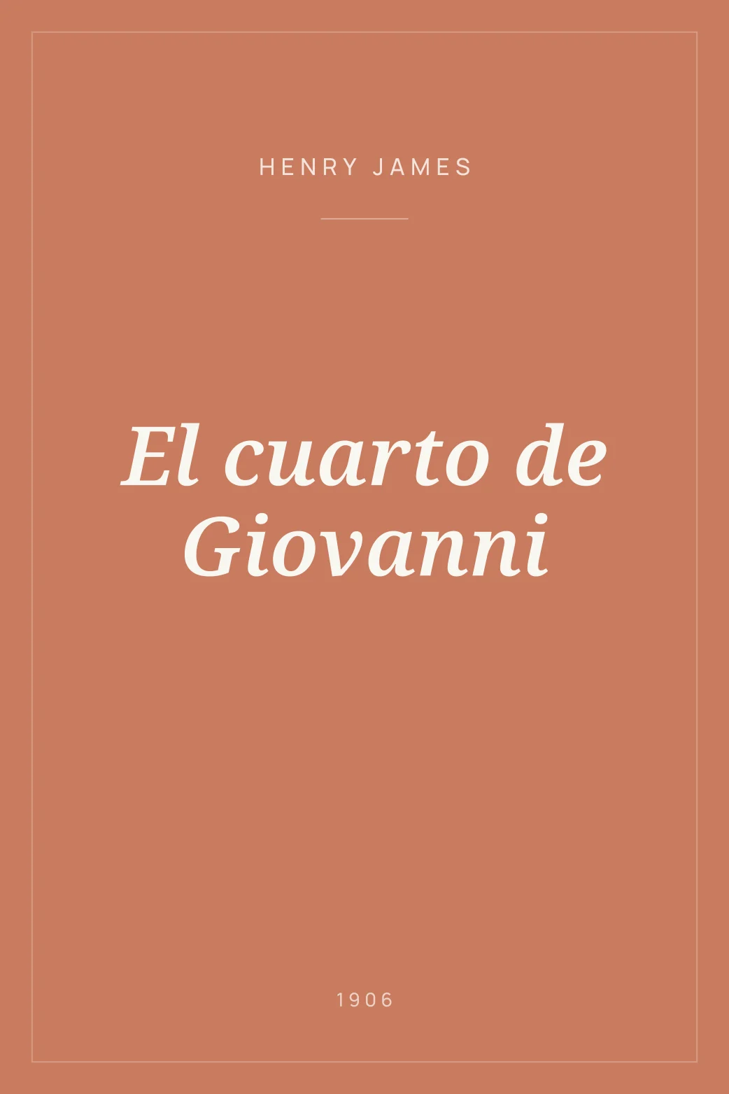 Portada de El cuarto de Giovanni