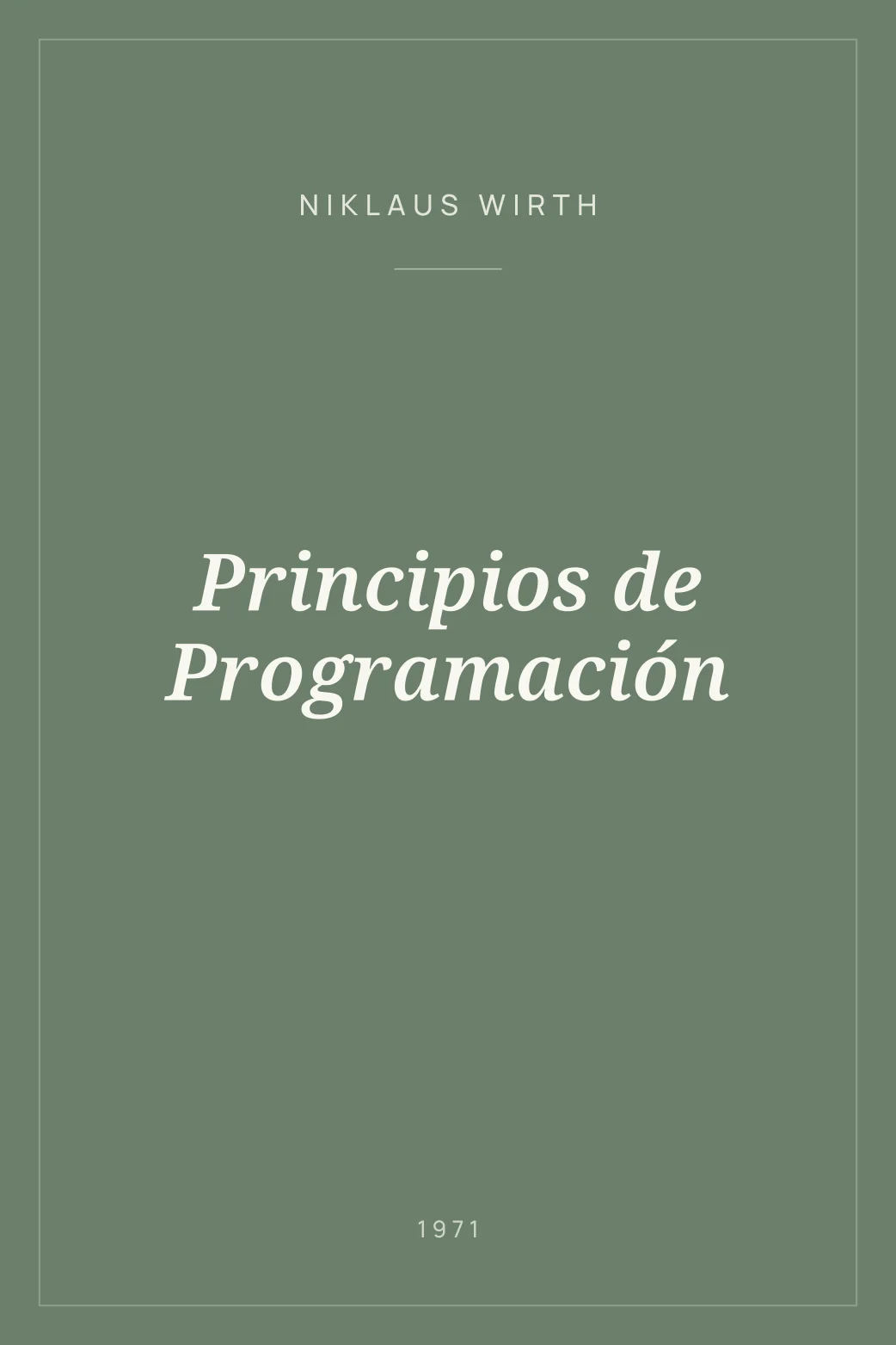 Portada de Principios de Programación