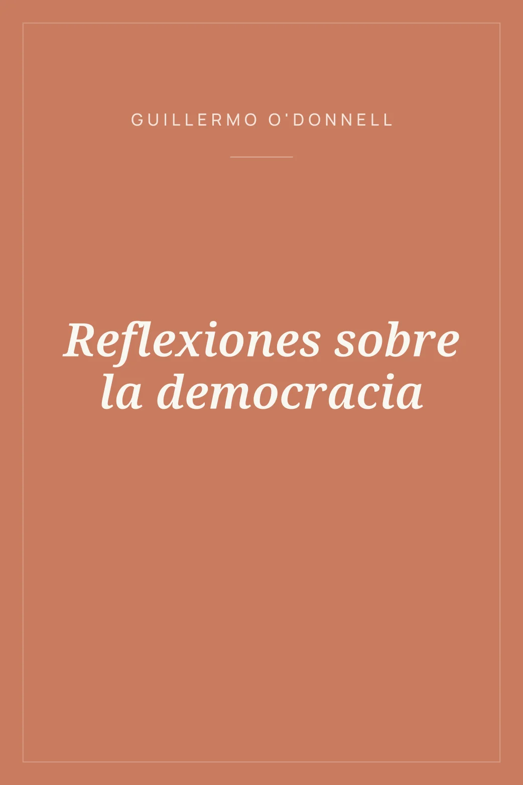 Portada de Reflexiones sobre la democracia