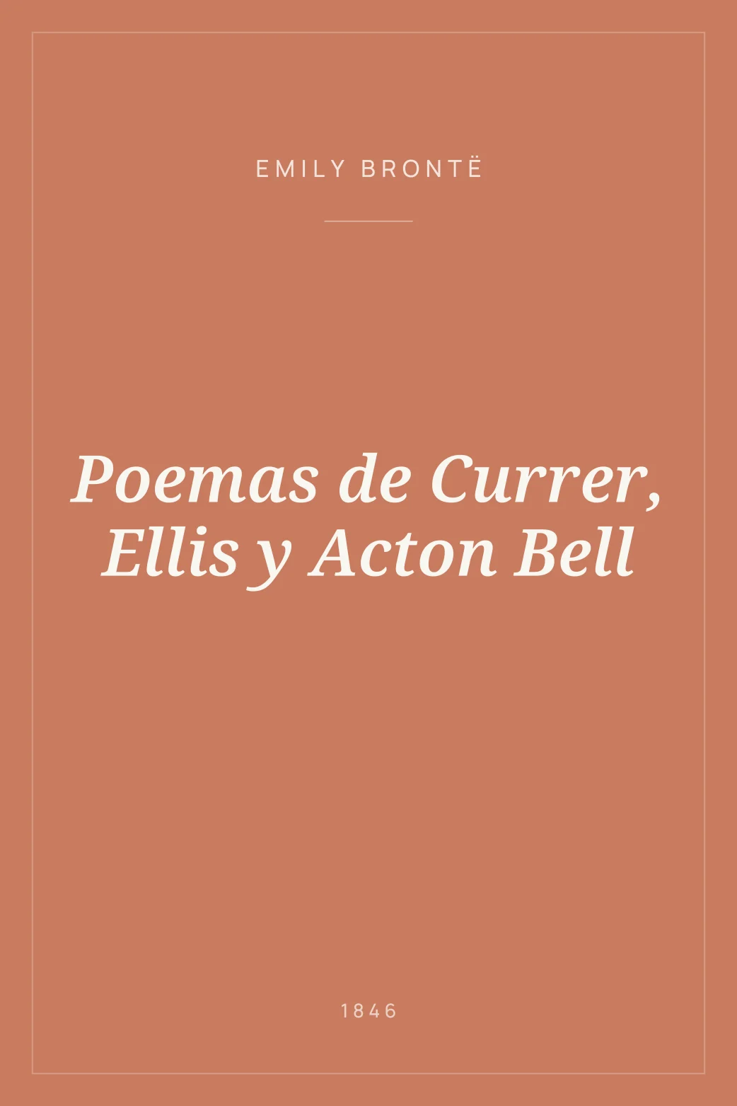 Portada de Poemas de Currer, Ellis y Acton Bell