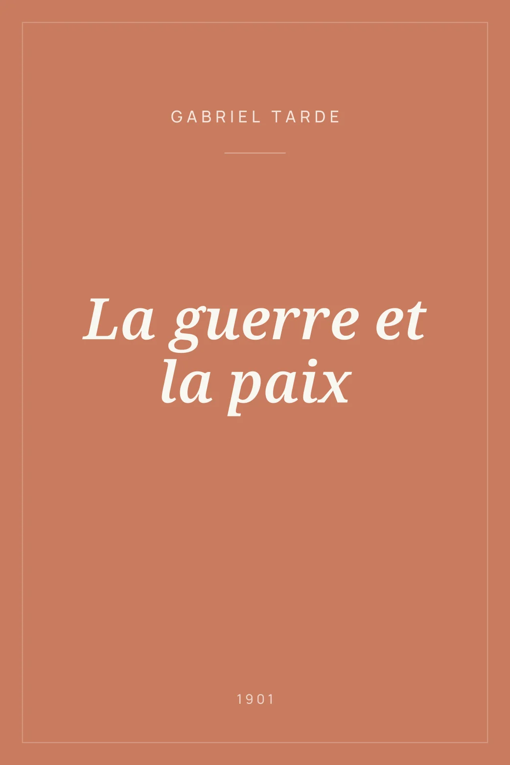 Portada de La guerre et la paix