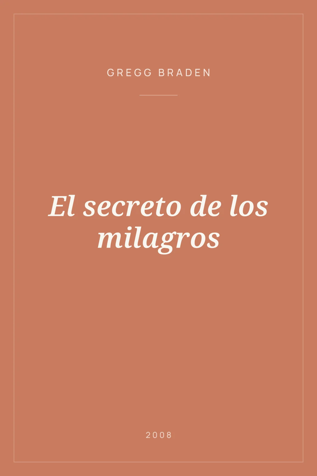 Portada de El secreto de los milagros