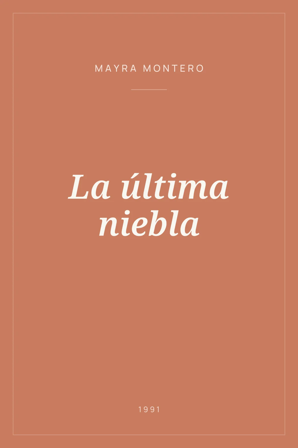 Portada de La última niebla