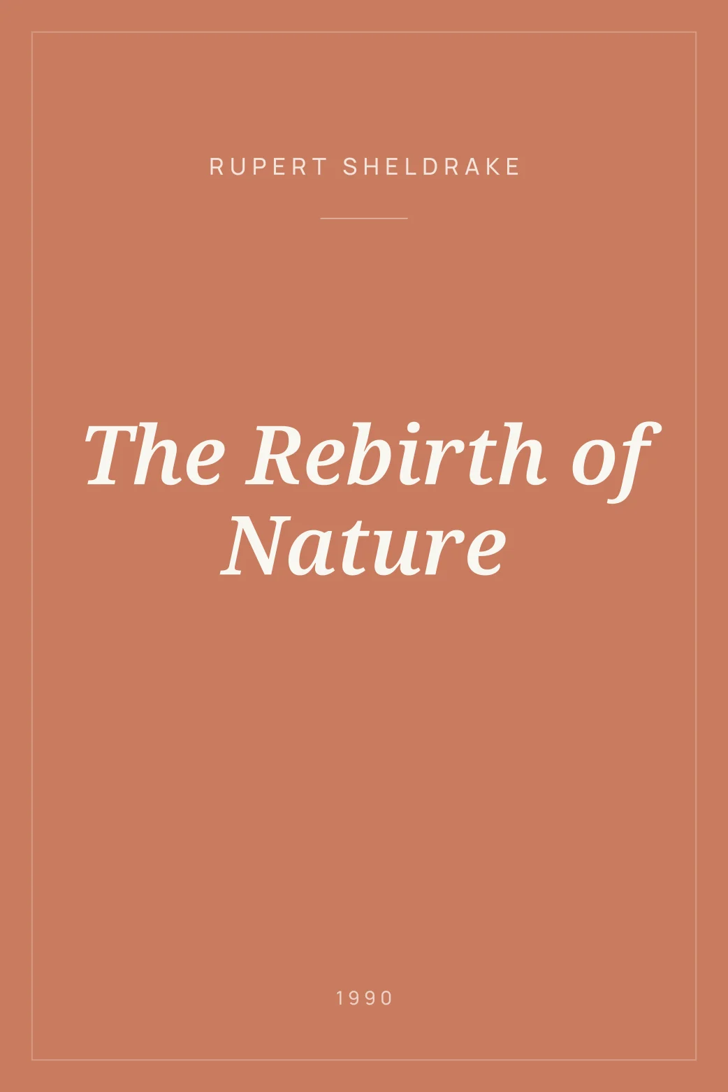 Portada de The Rebirth of Nature