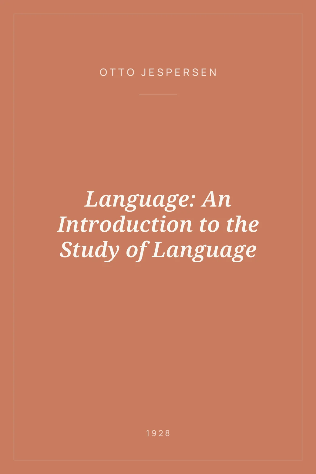 Portada de Language: An Introduction to the Study of Language