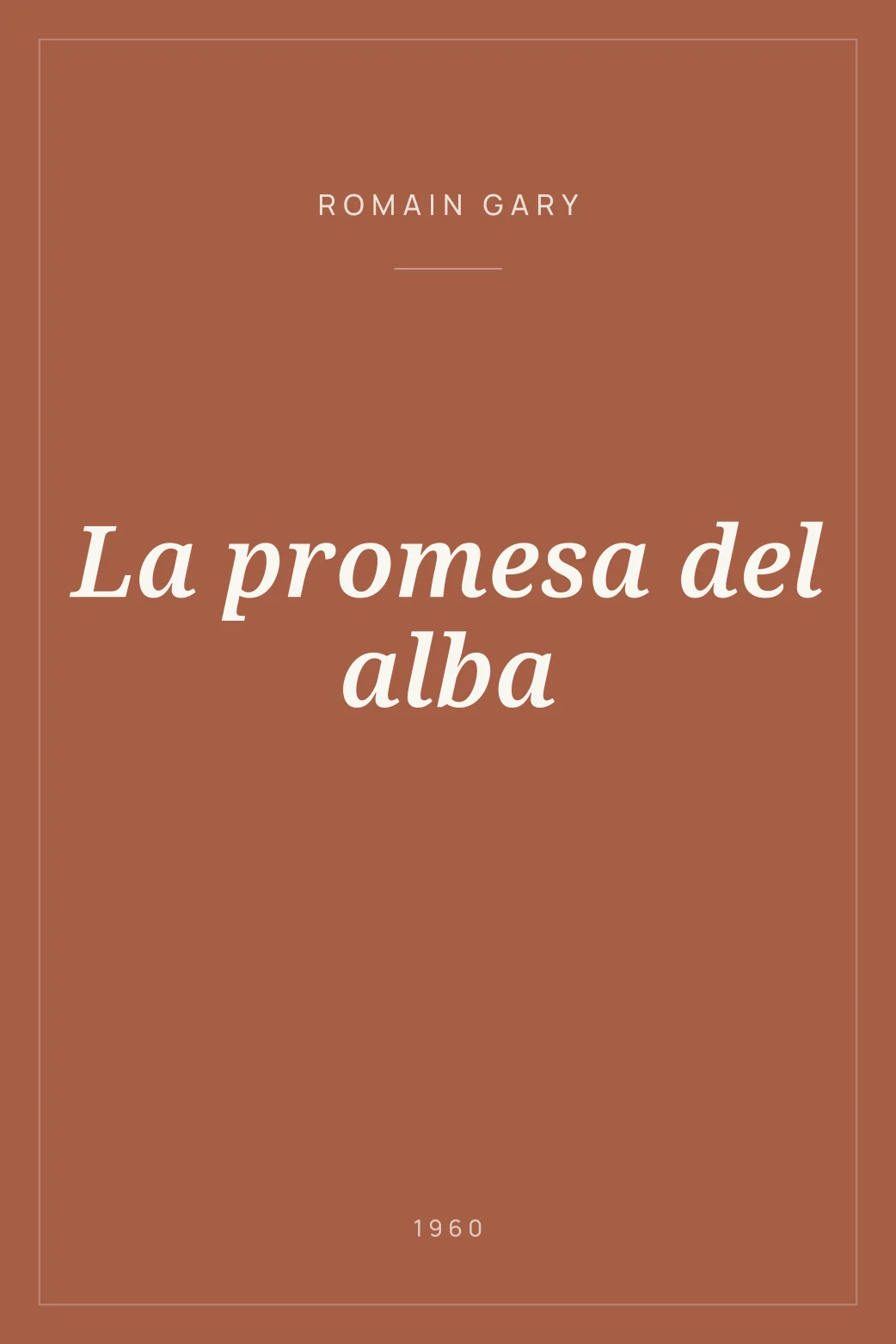 Portada de La promesa del alba