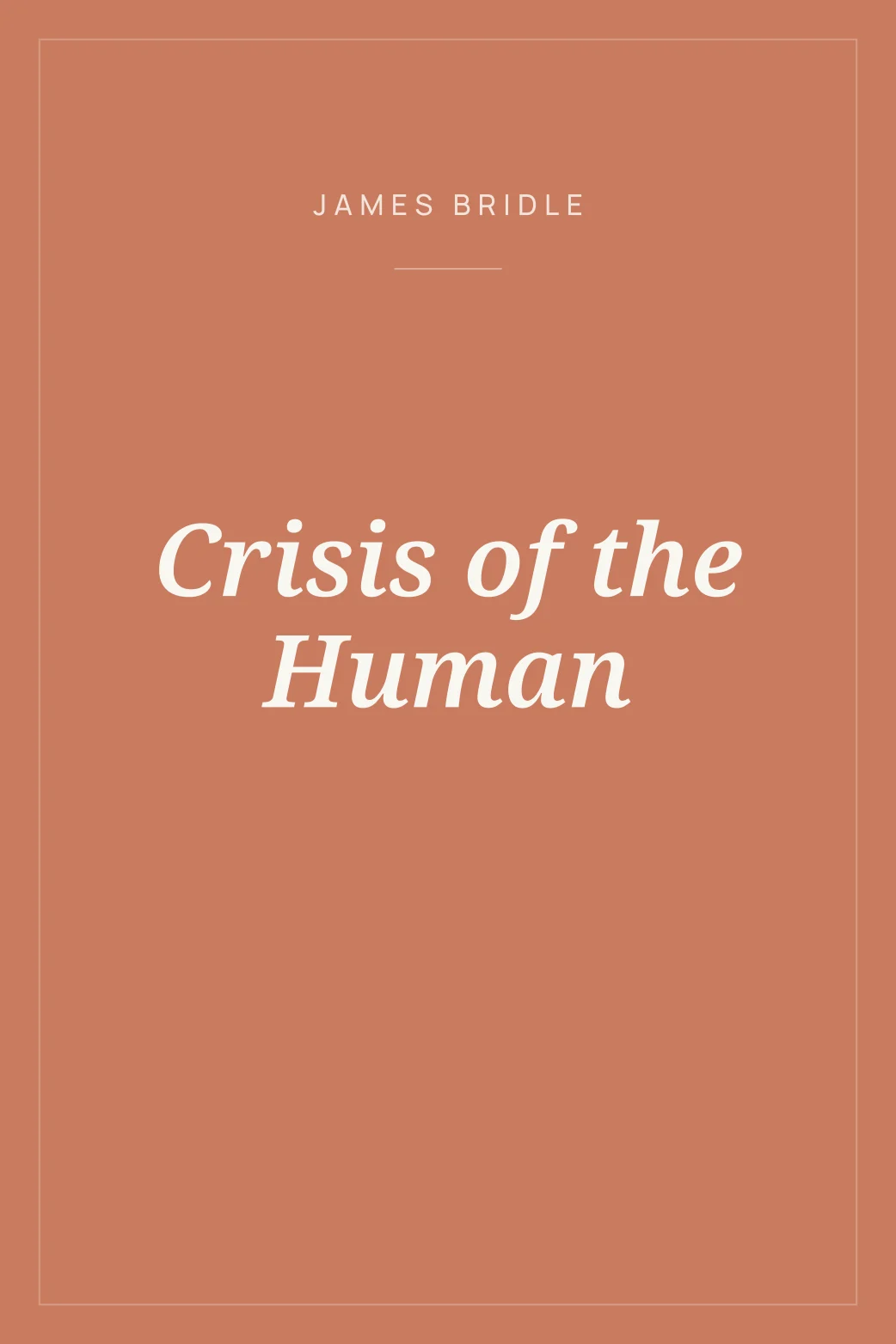 Portada de Crisis of the Human