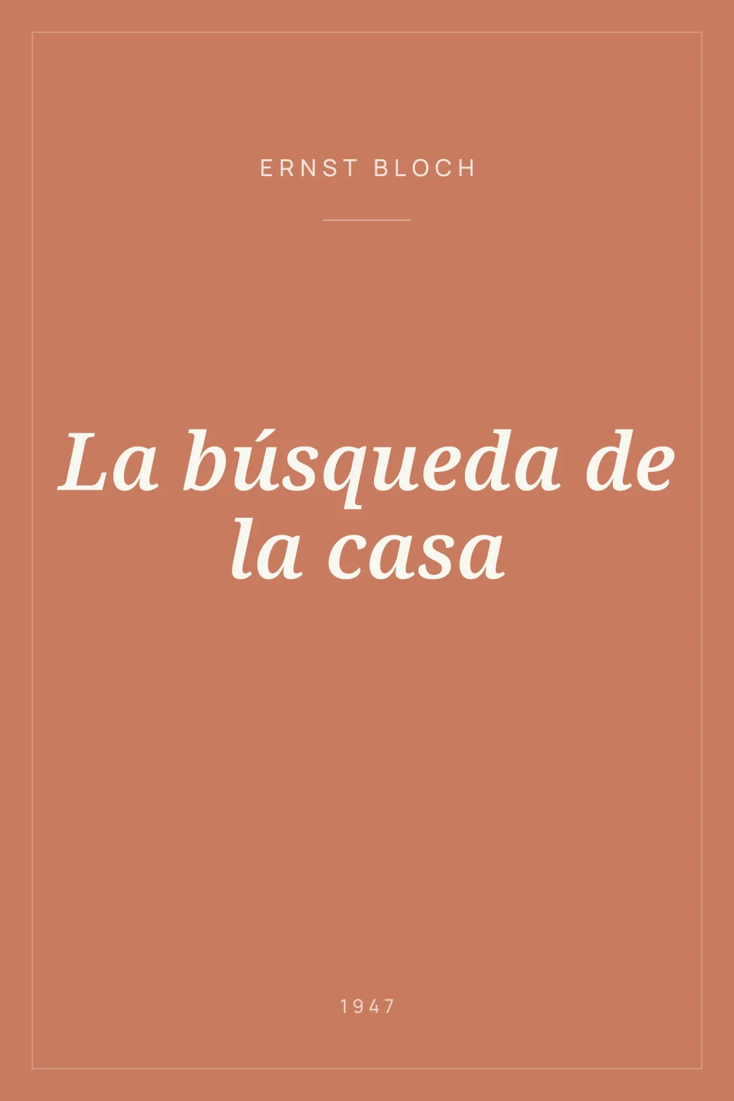 Portada de La búsqueda de la casa