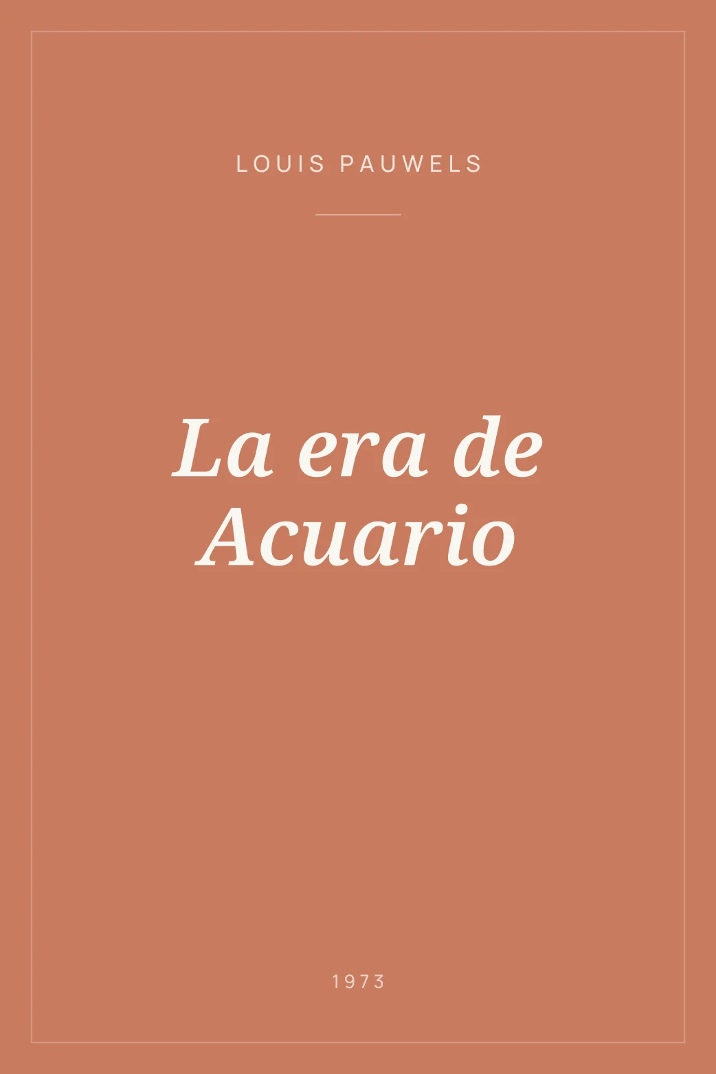 Portada de La era de Acuario