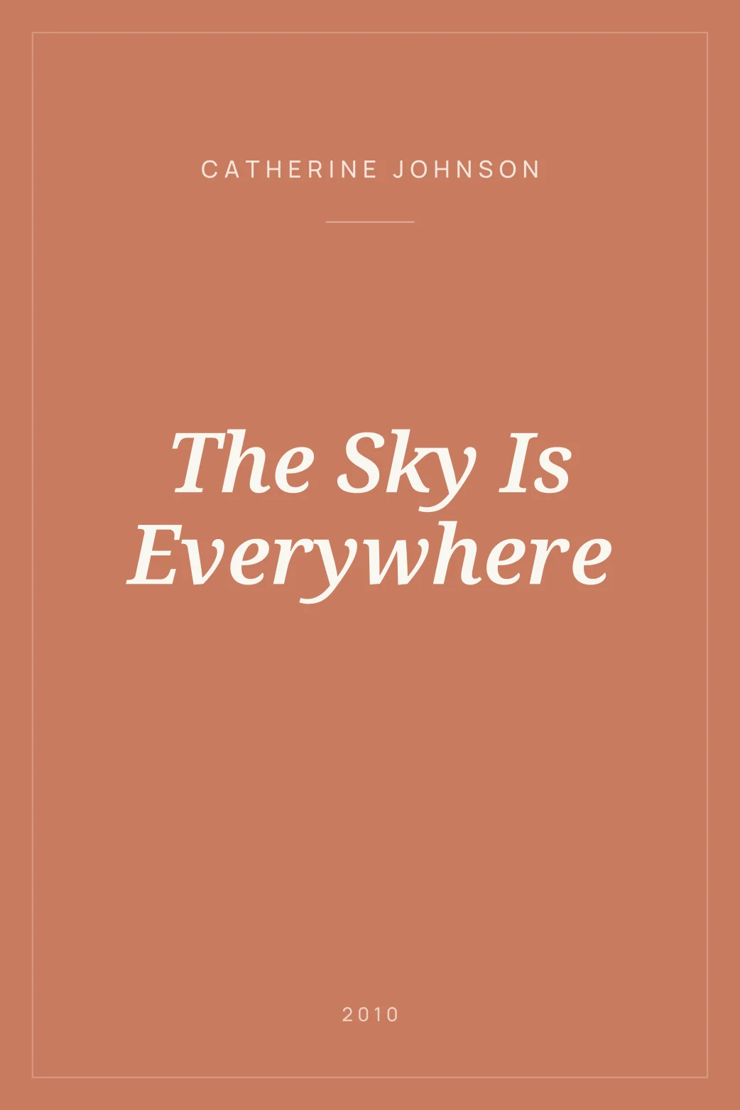 Portada de The Sky Is Everywhere