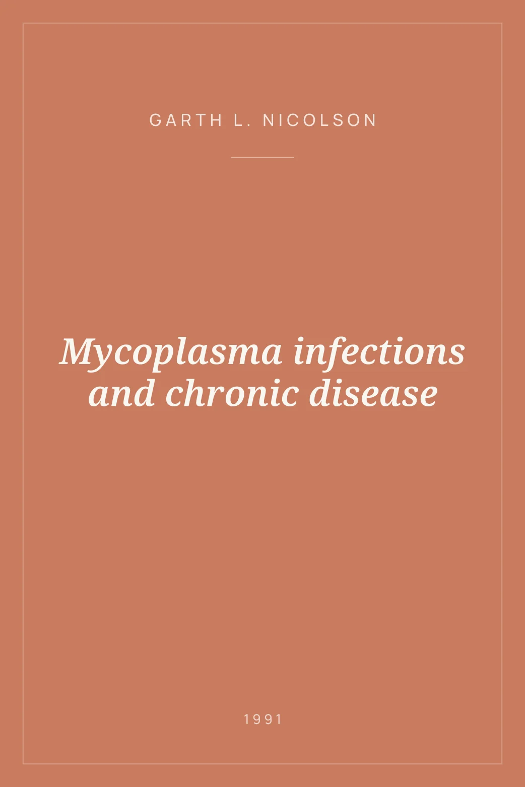 Portada de Mycoplasma infections and chronic disease