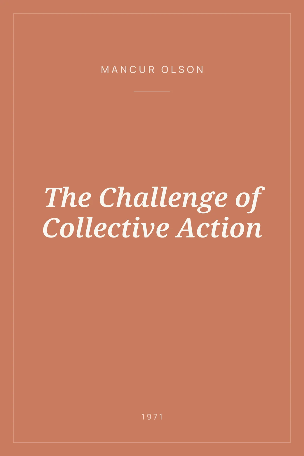 Portada de The Challenge of Collective Action