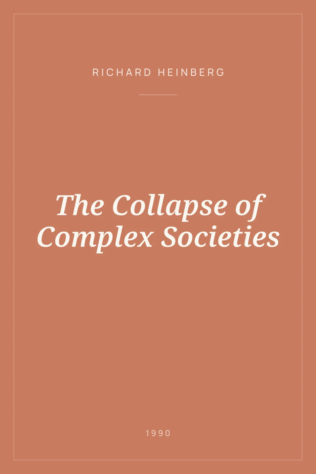 Portada de The Collapse of Complex Societies