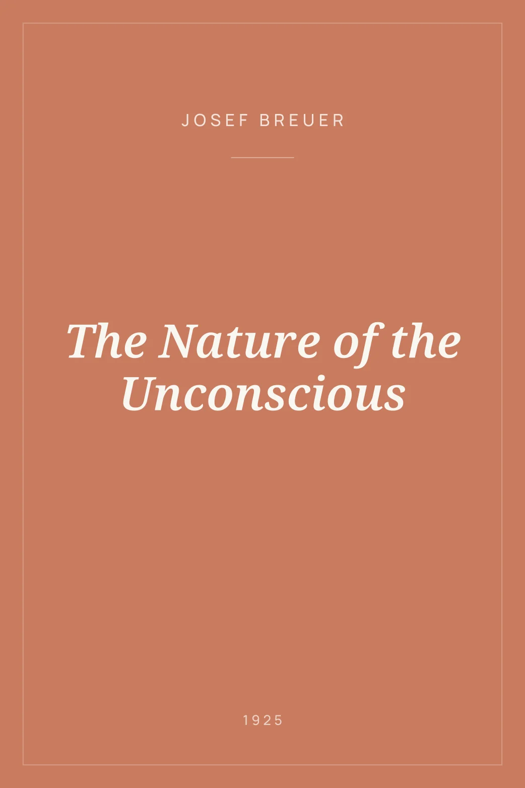 Portada de The Nature of the Unconscious