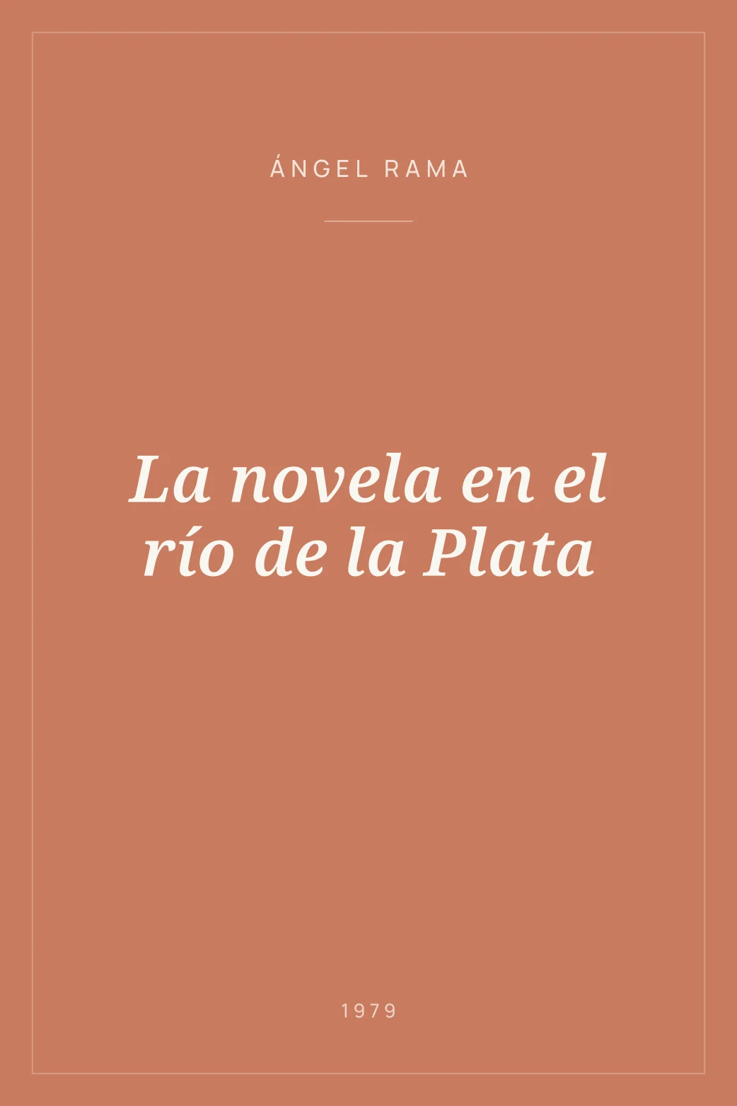 Portada de La novela en el río de la Plata