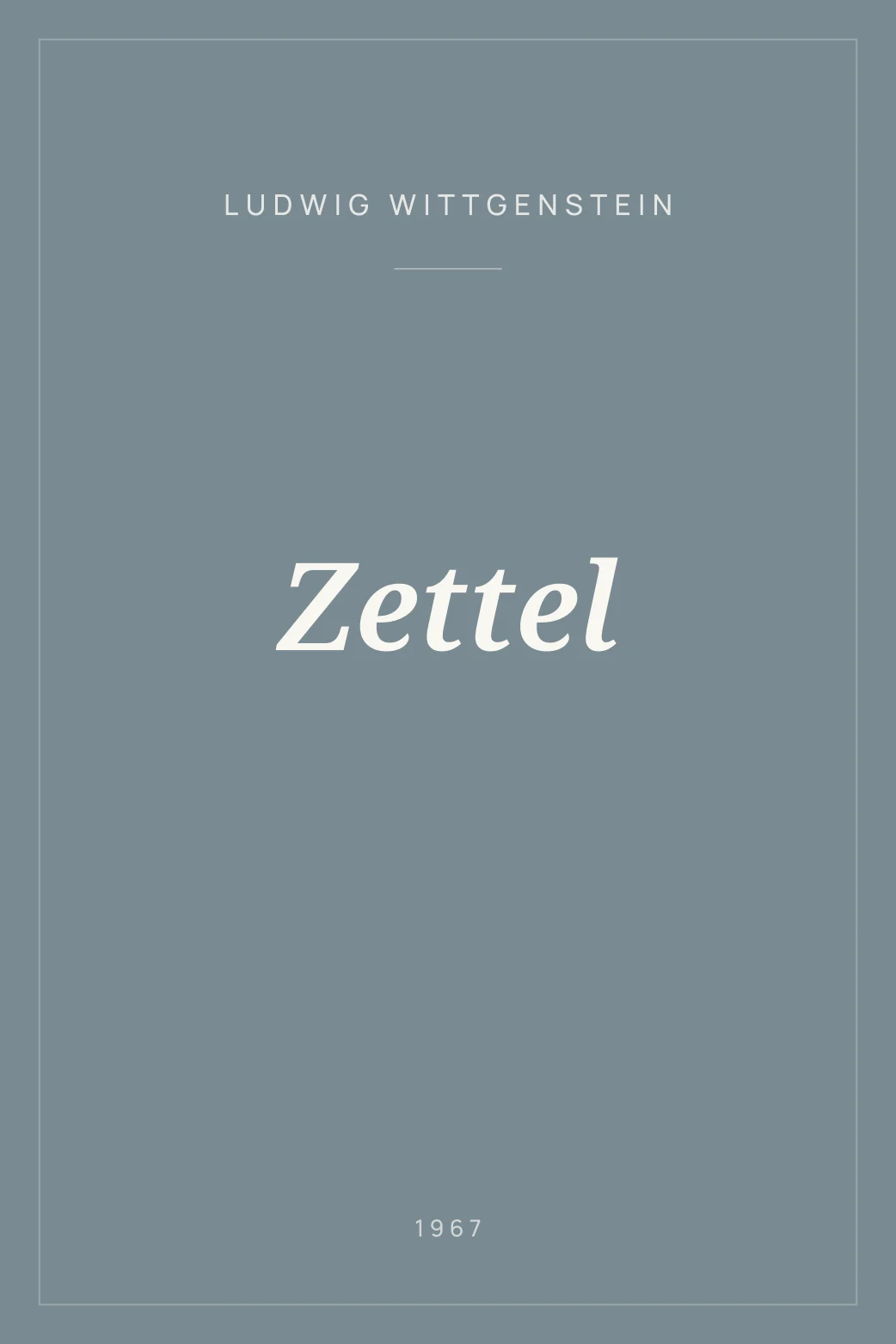 Portada de Zettel