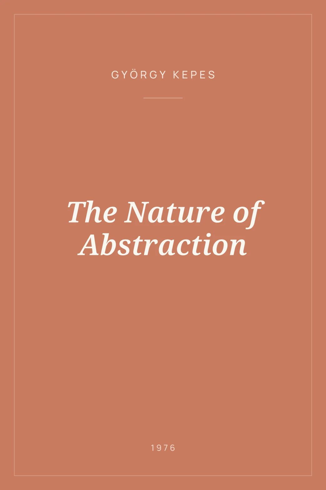 Portada de The Nature of Abstraction