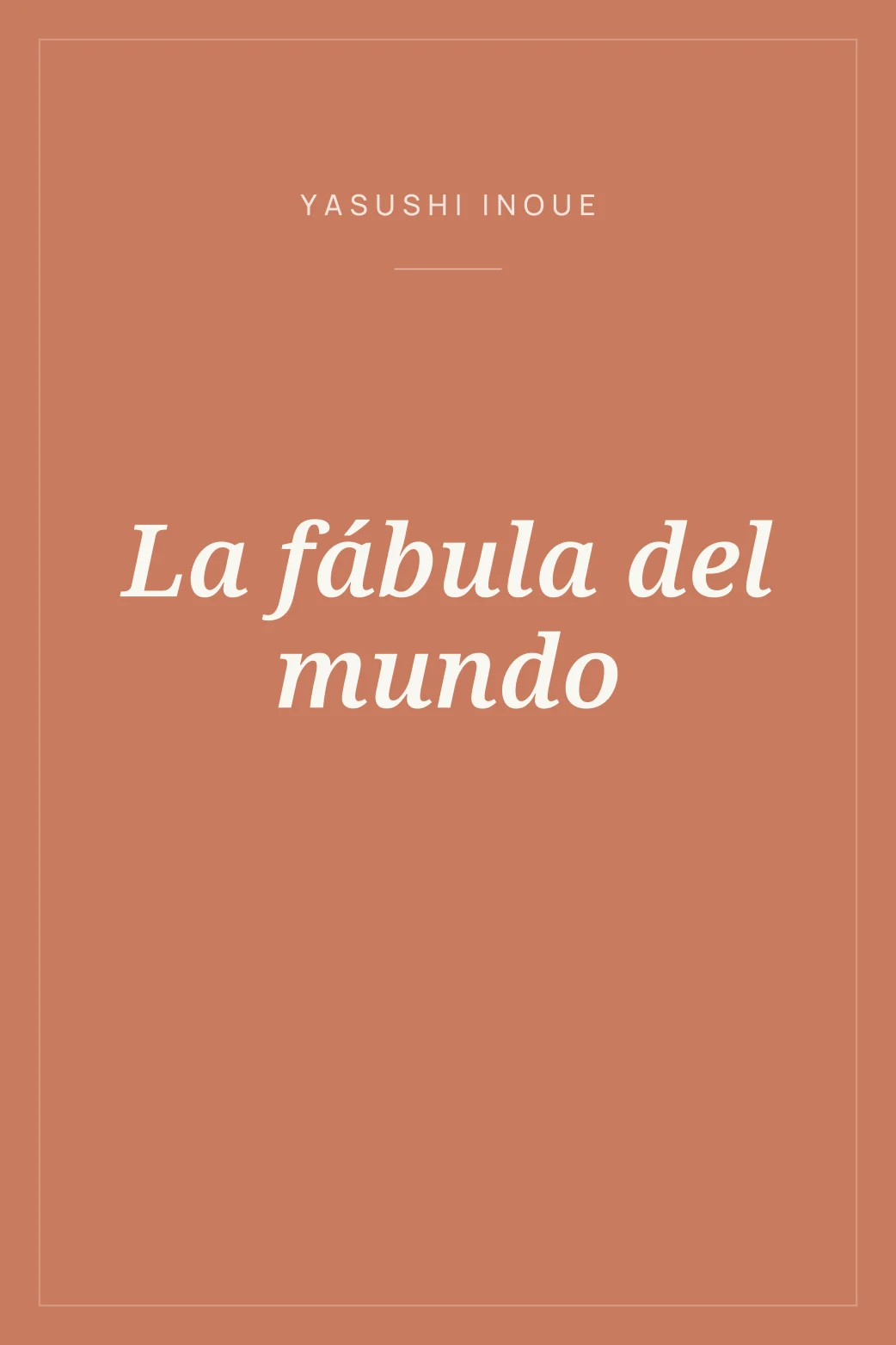 Portada de La fábula del mundo