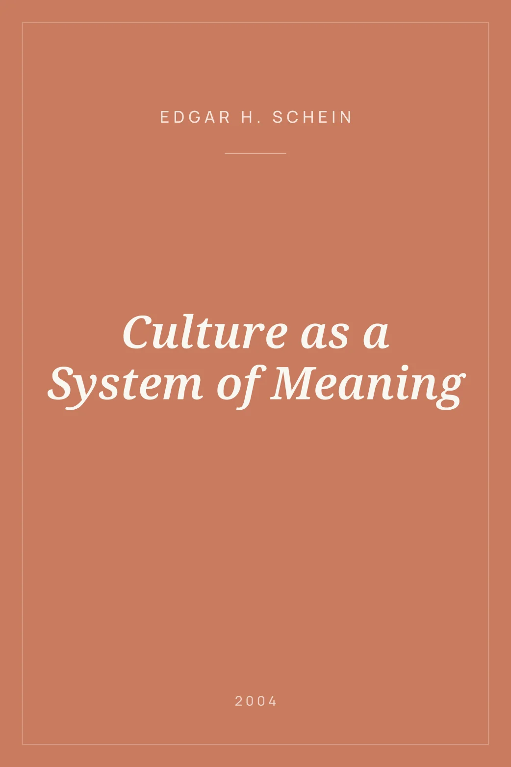 Portada de Culture as a System of Meaning
