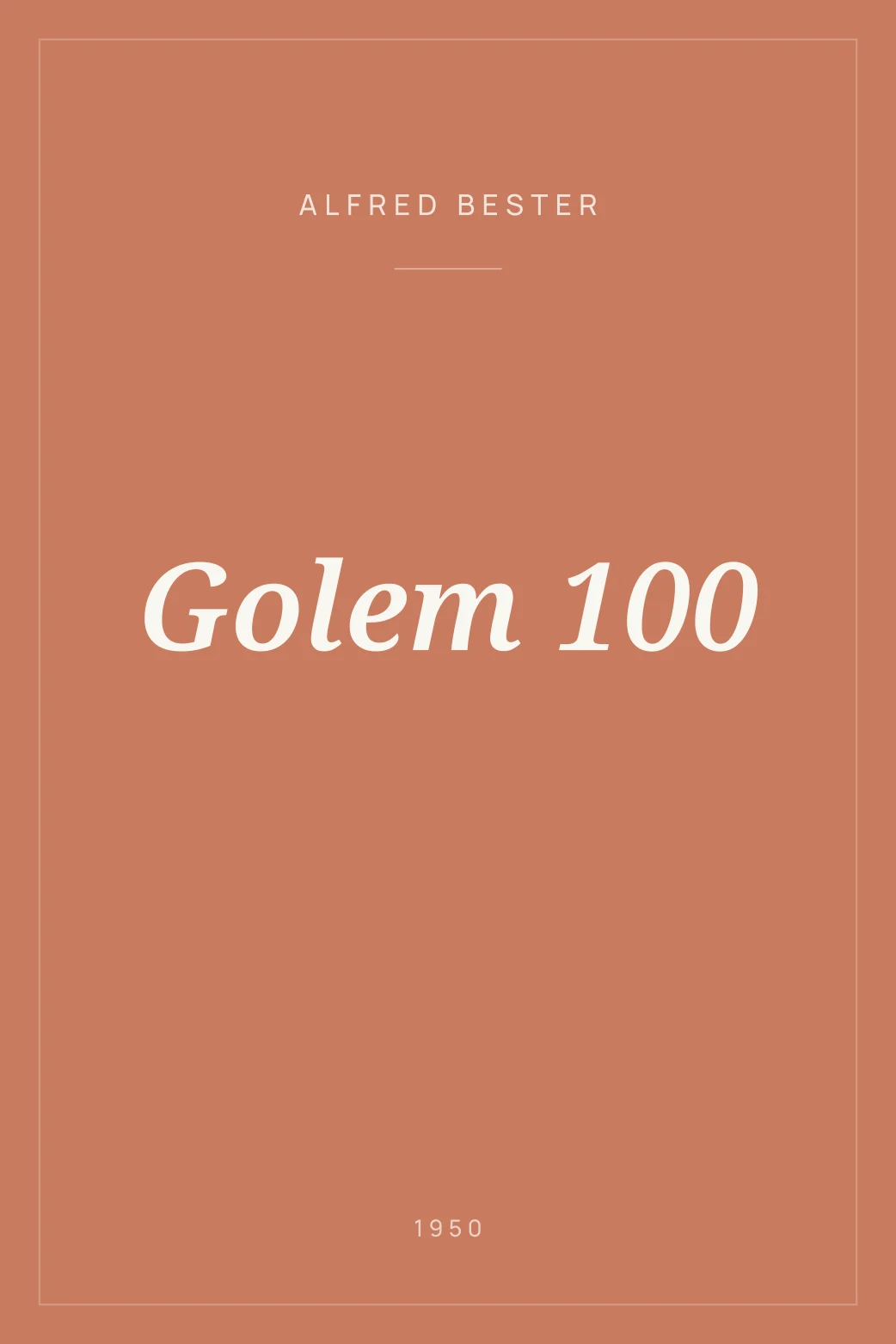 Portada de Golem 100