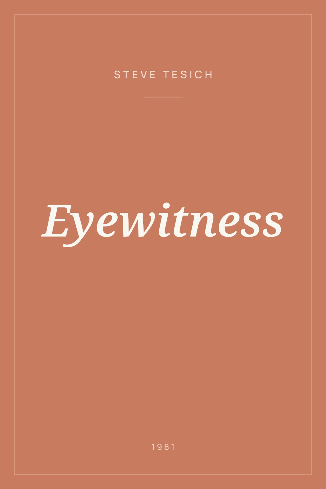 Portada de Eyewitness