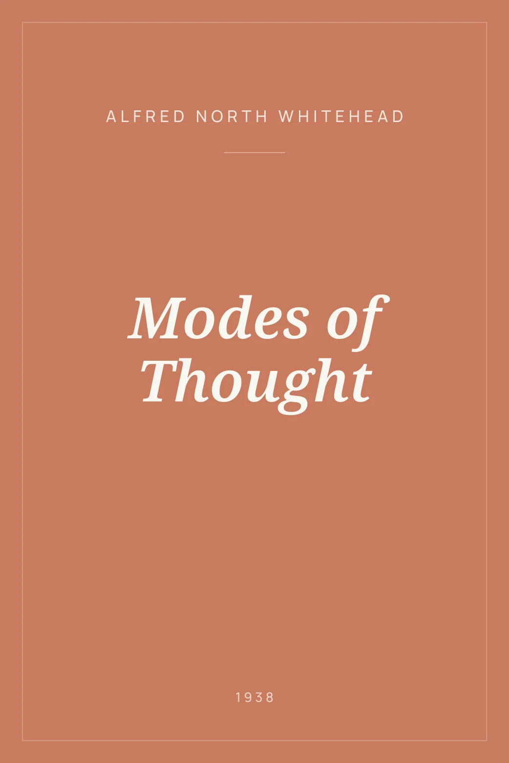 Portada de Modes of Thought