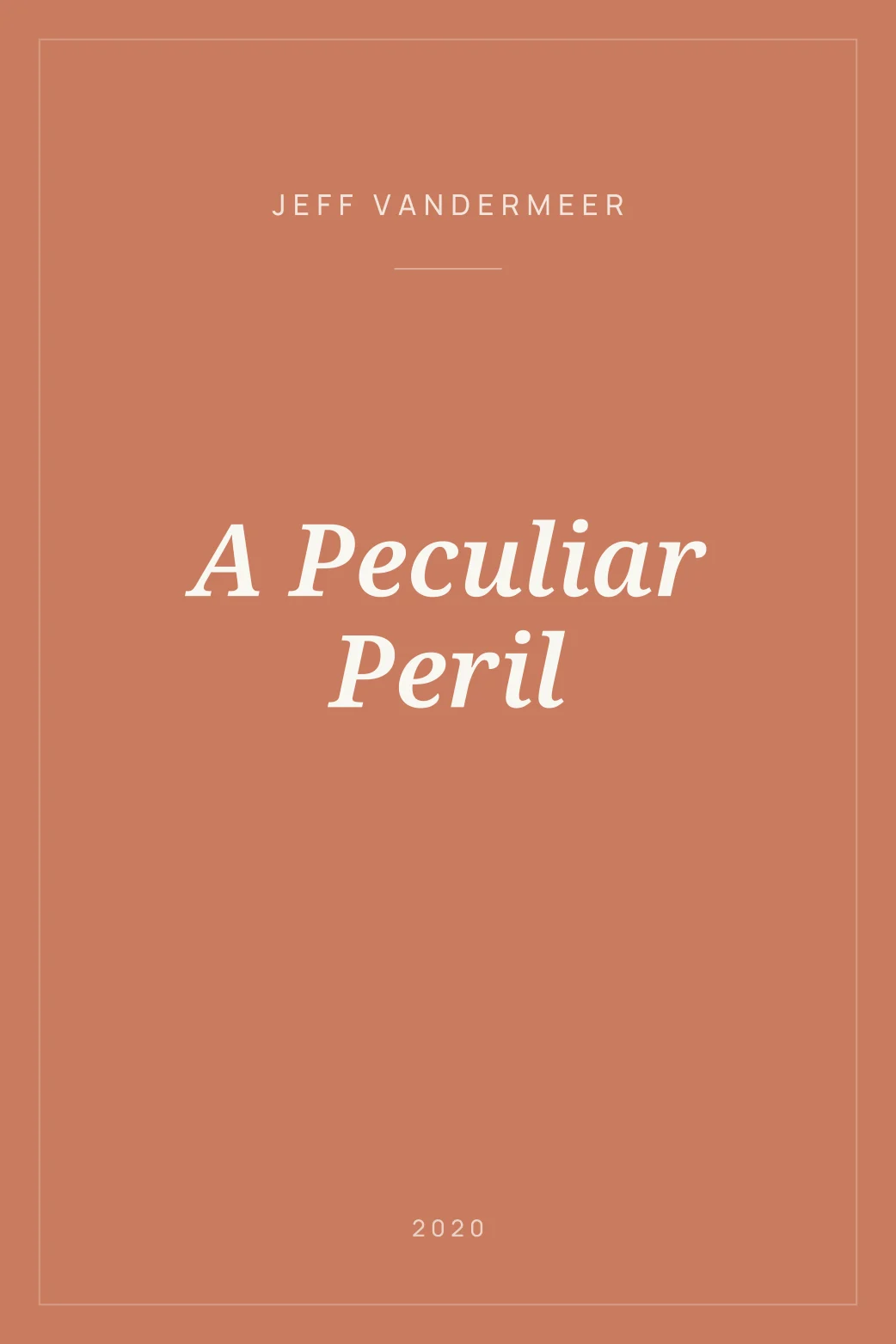 Portada de A Peculiar Peril