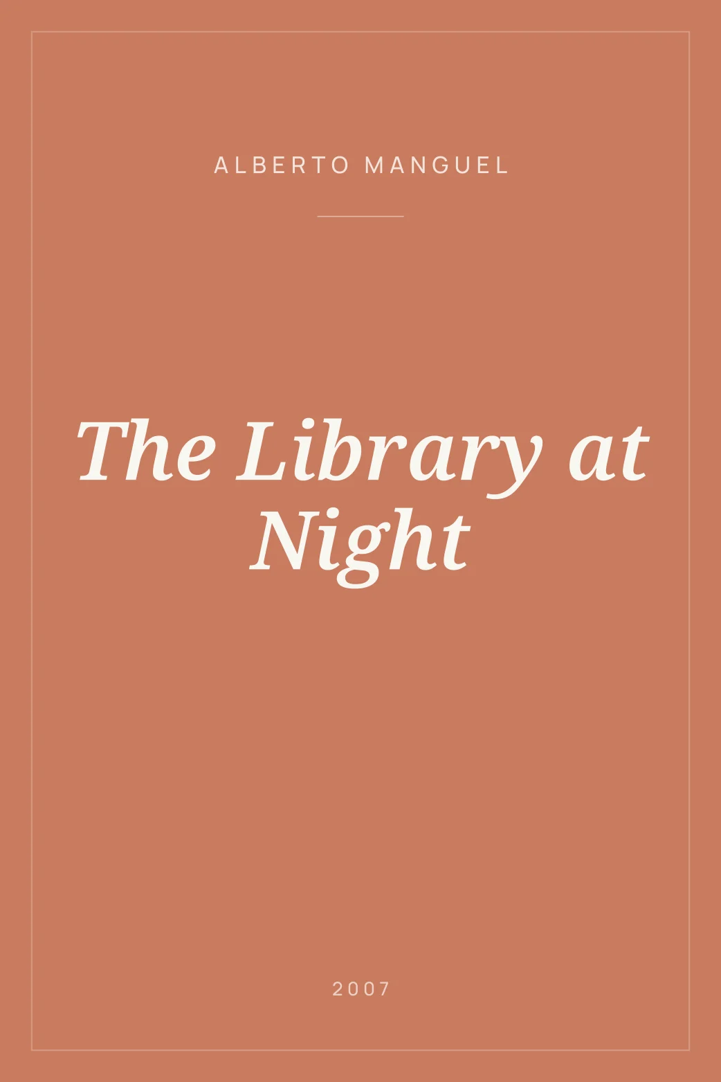 Portada de The Library at Night