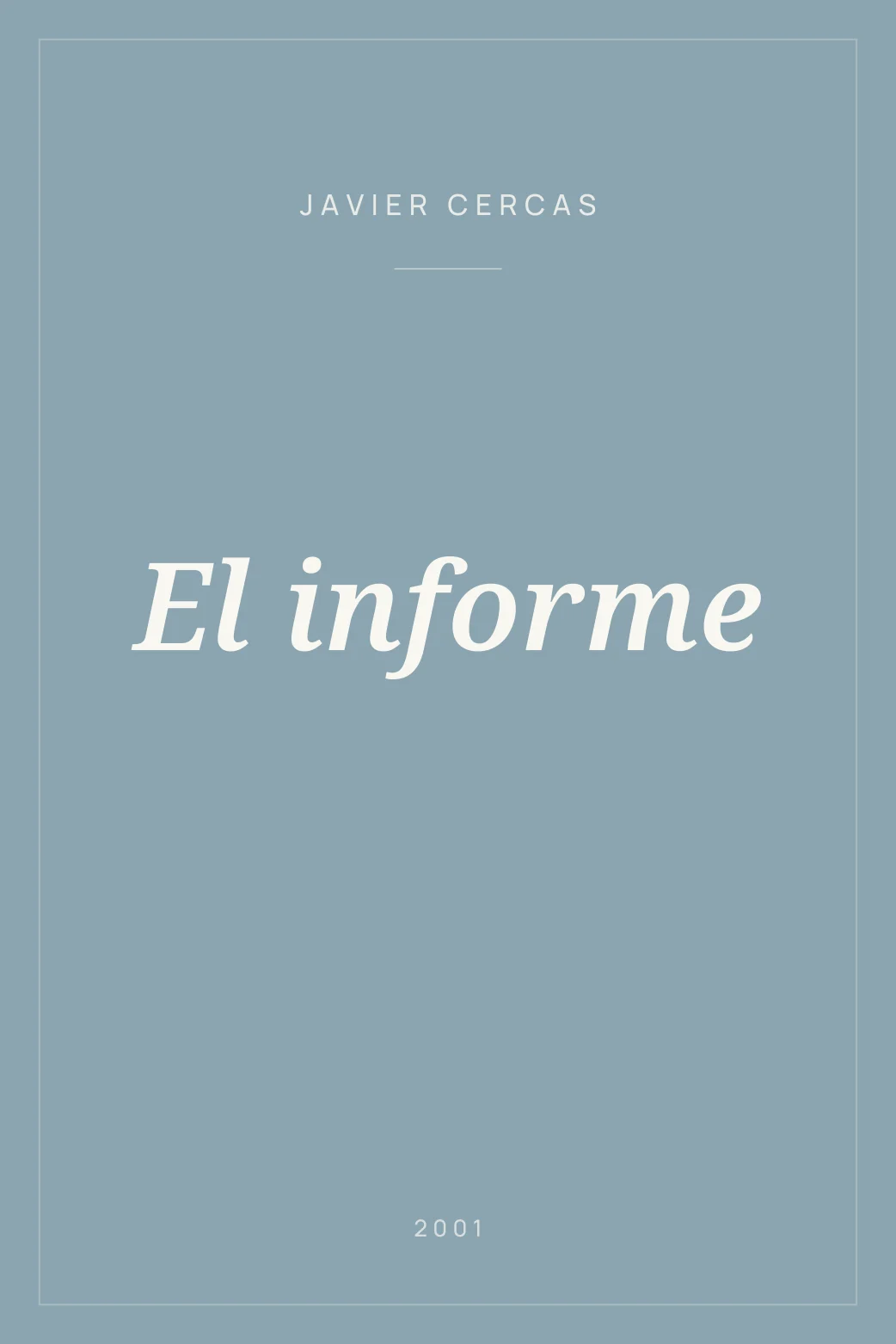Portada de El informe