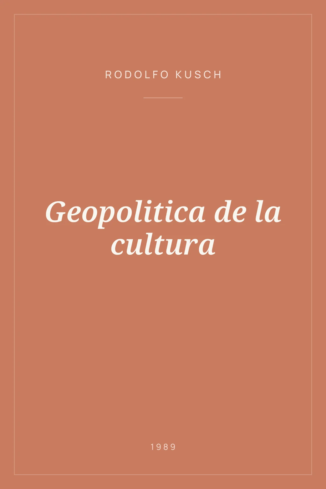 Portada de Geopolitica de la cultura
