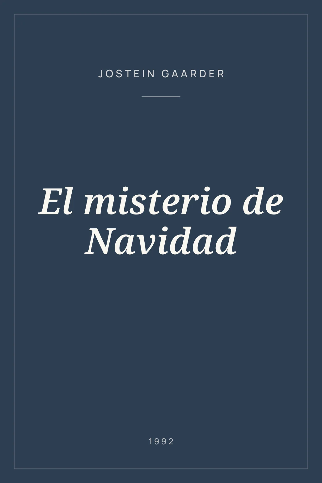 Portada de El misterio de Navidad