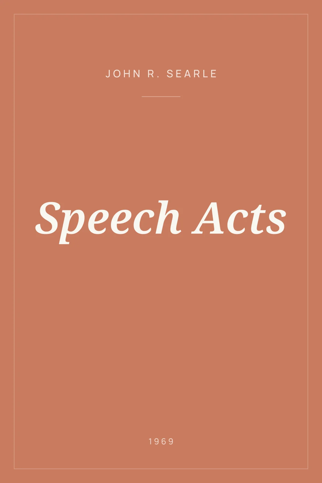 Portada de Speech Acts