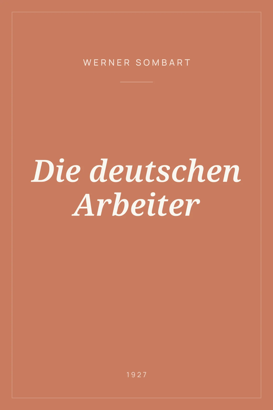 Portada de Die deutschen Arbeiter