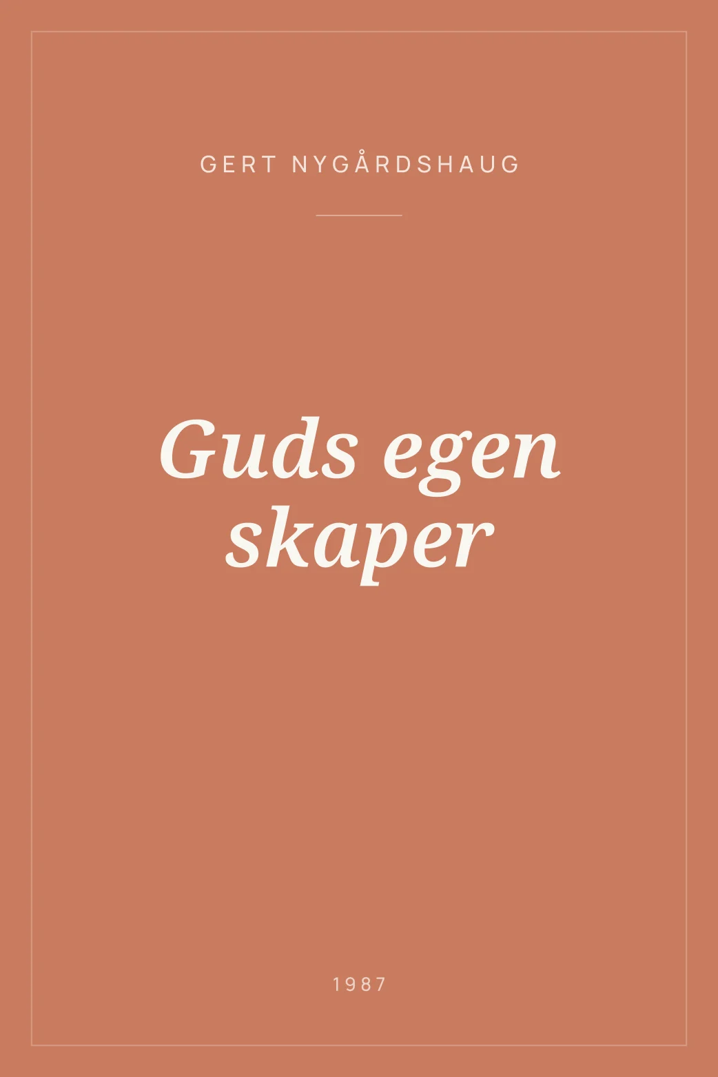 Portada de Guds egen skaper