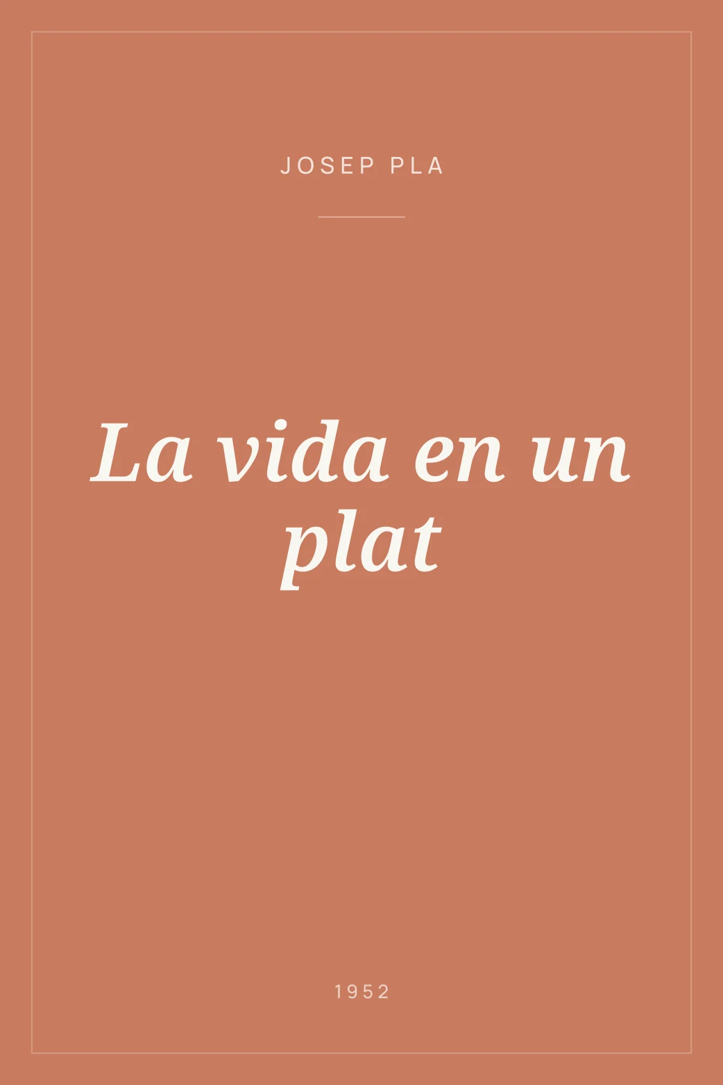 Portada de La vida en un plat