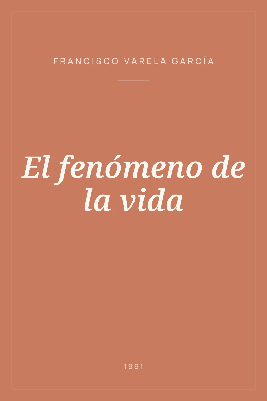 Portada de El fenómeno de la vida