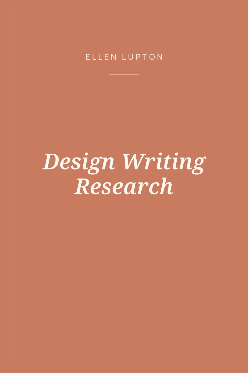 Portada de Design Writing Research