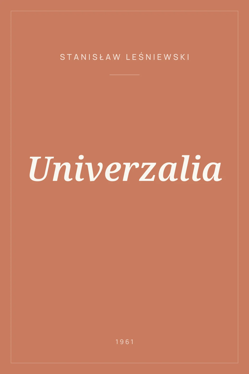 Portada de Univerzalia