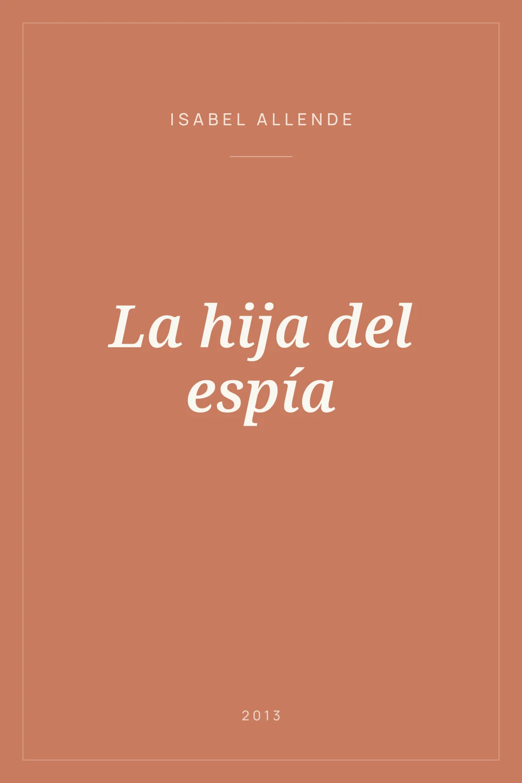 Portada de La hija del espía