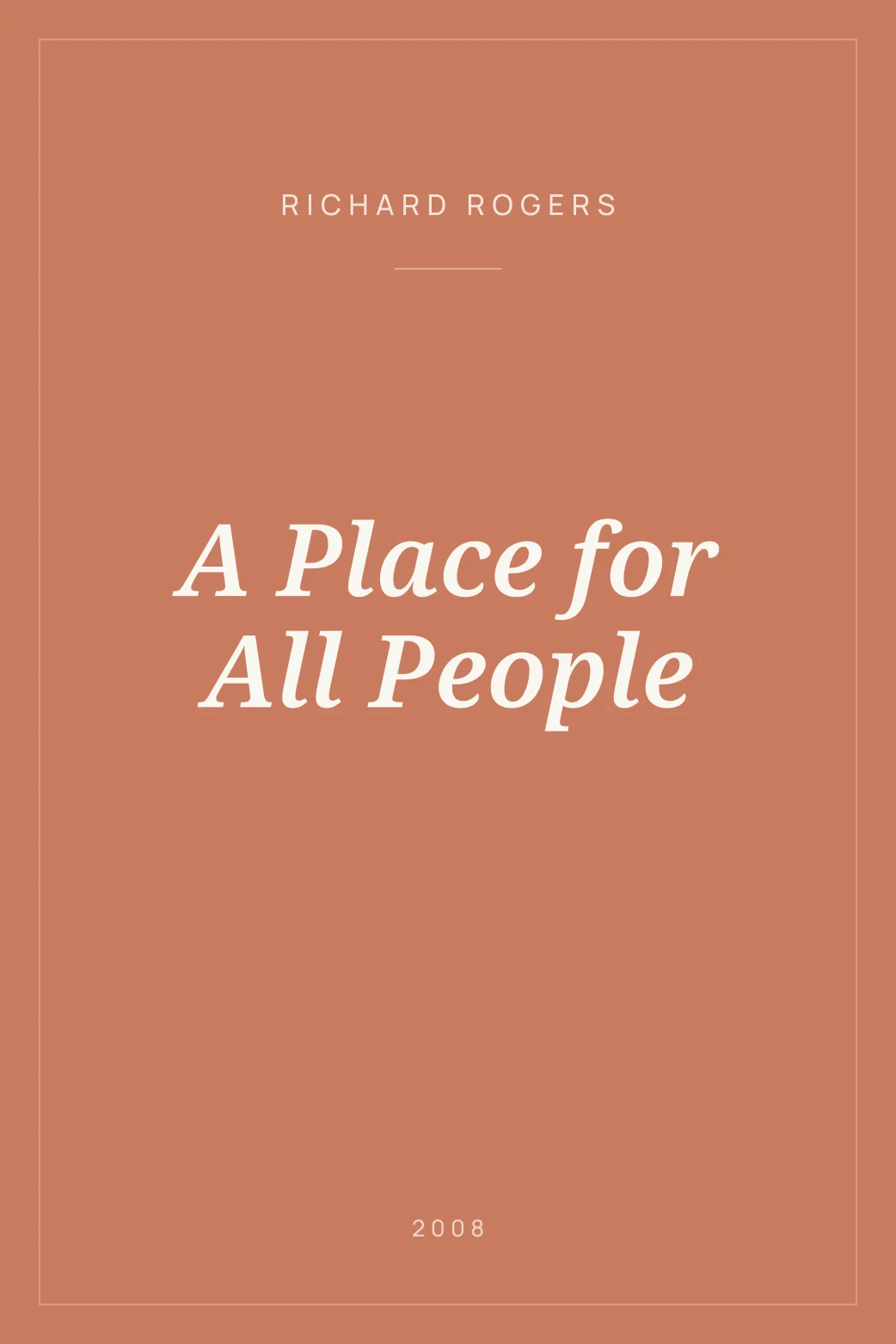 Portada de A Place for All People