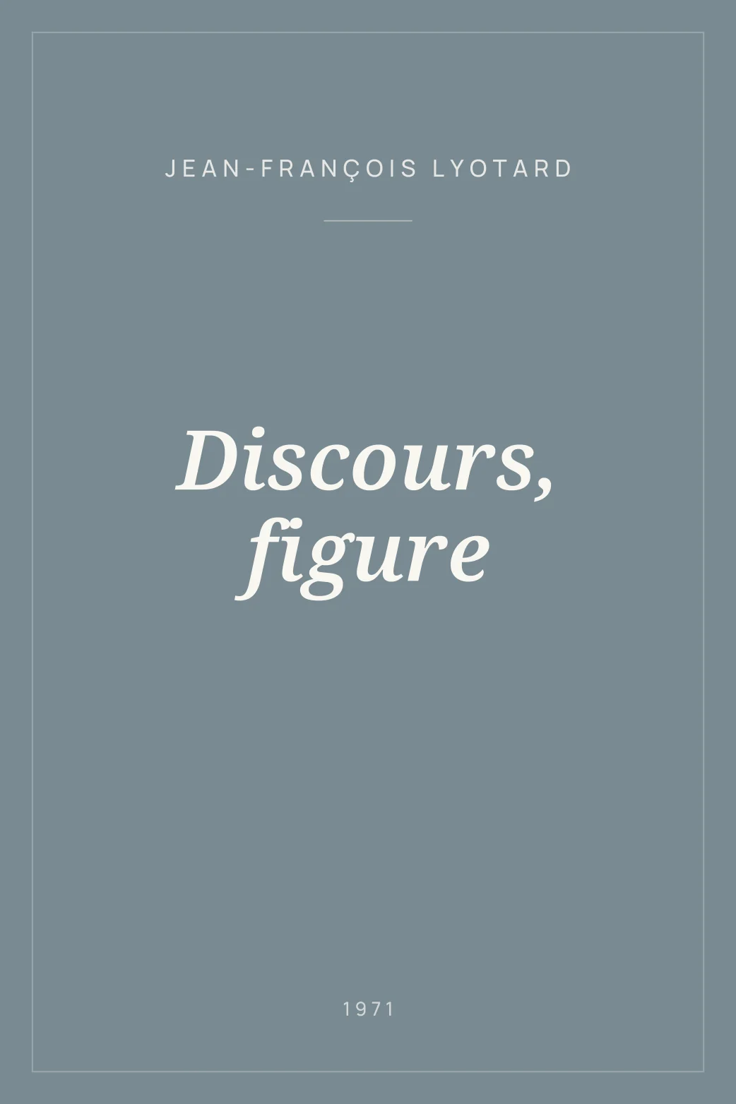 Portada de Discours, figure