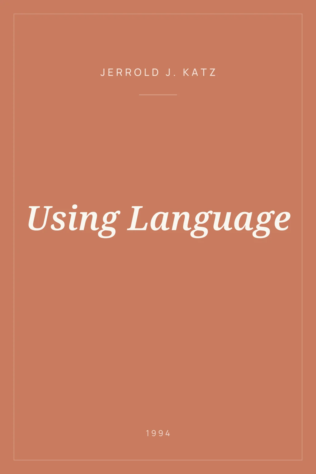 Portada de Using Language