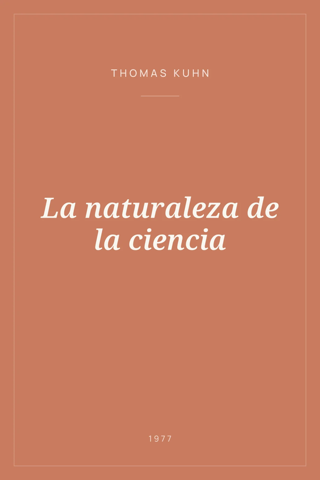 Portada de La naturaleza de la ciencia