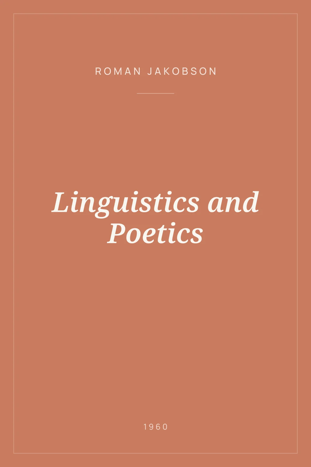 Portada de Linguistics and Poetics