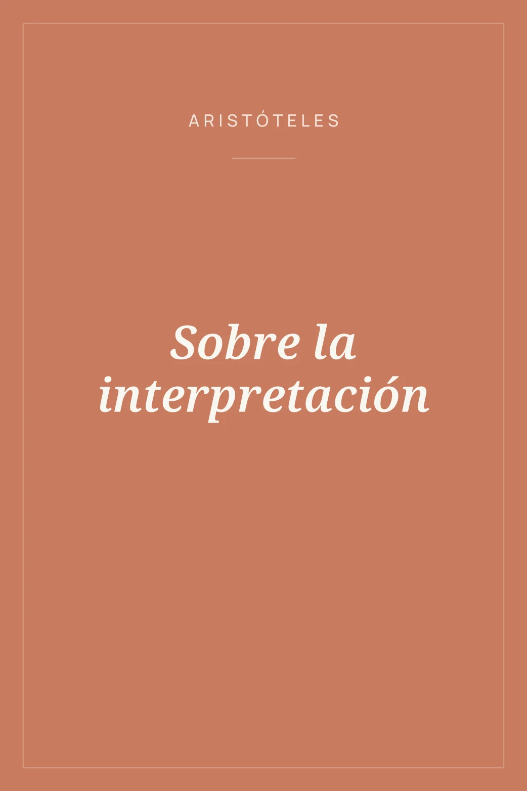 Portada de Sobre la interpretación