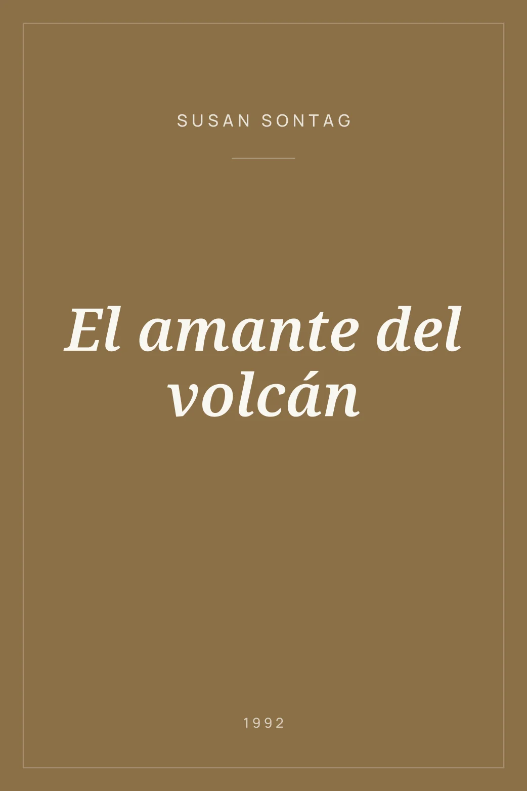 Portada de El amante del volcán