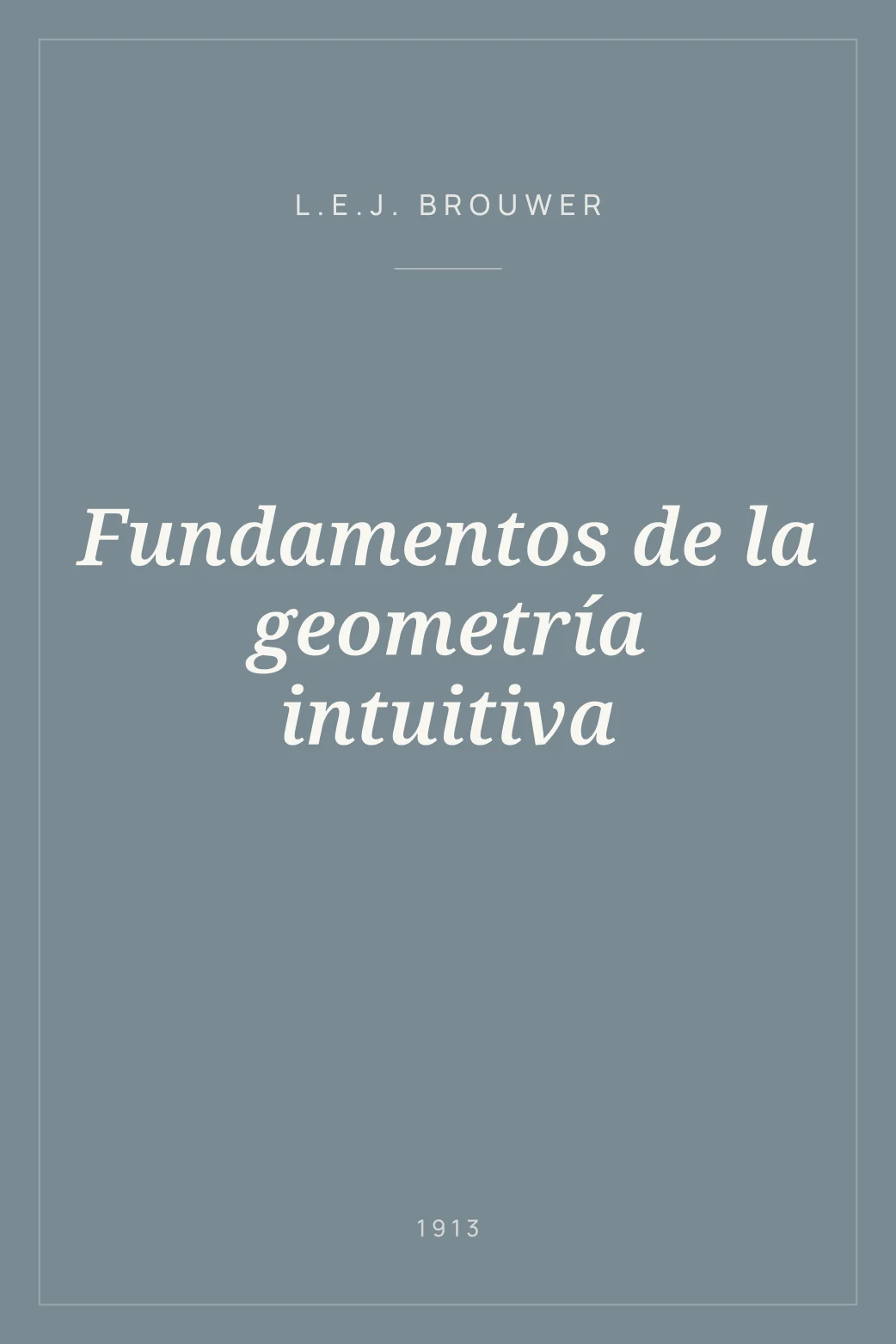 Portada de Fundamentos de la geometría intuitiva