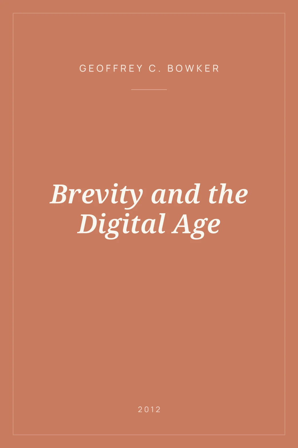 Portada de Brevity and the Digital Age