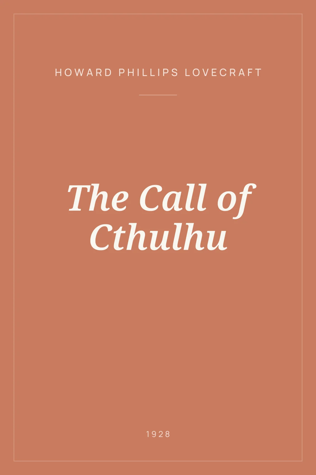Portada de The Call of Cthulhu