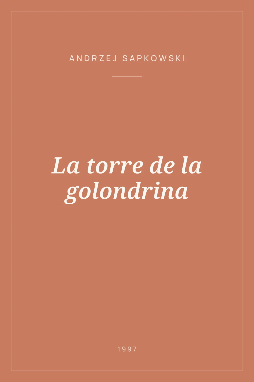 Portada de La torre de la golondrina
